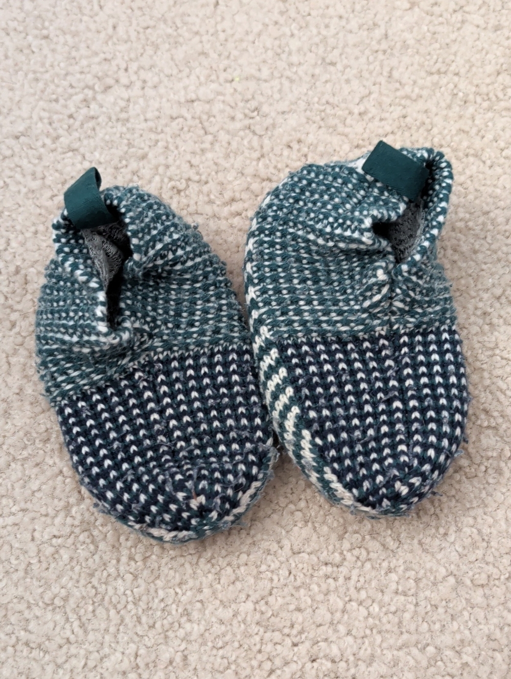 Bombas Size 5-7 Kids Knit Slip-On Shoes in Teal and White
